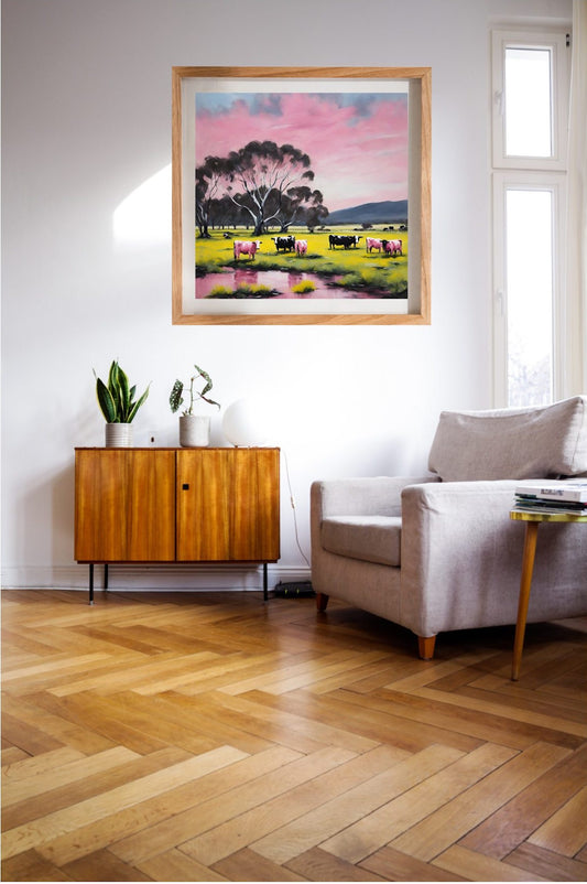 Australian landscape grampian mountains victoria art print
