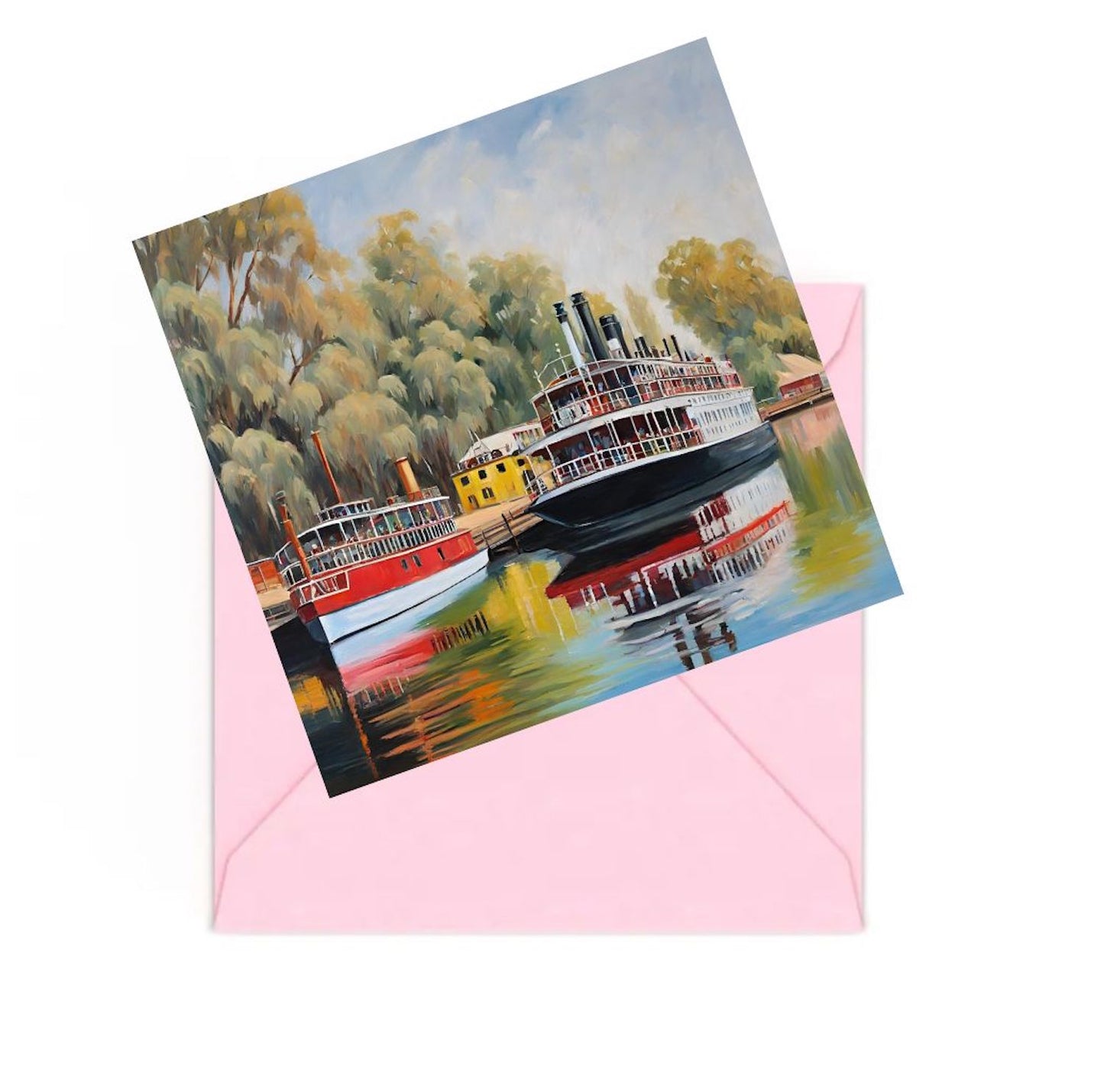 Paddle Steamers On The Murray River Giclee Art Print Echuca, Australia.