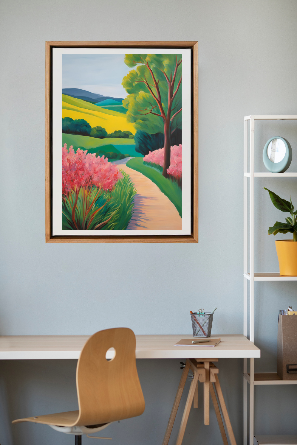 Colourful Abstract Landscape Original Giclée Art Print.