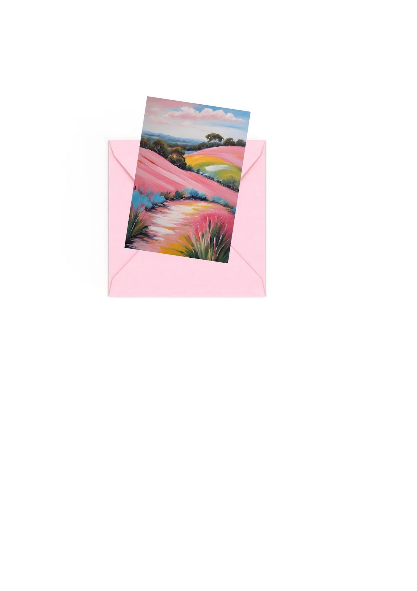 Australian landscape abstract wall art print in canvas style