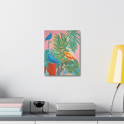 Print On Demand Stretched Canvas Colourful birds And Plants Art