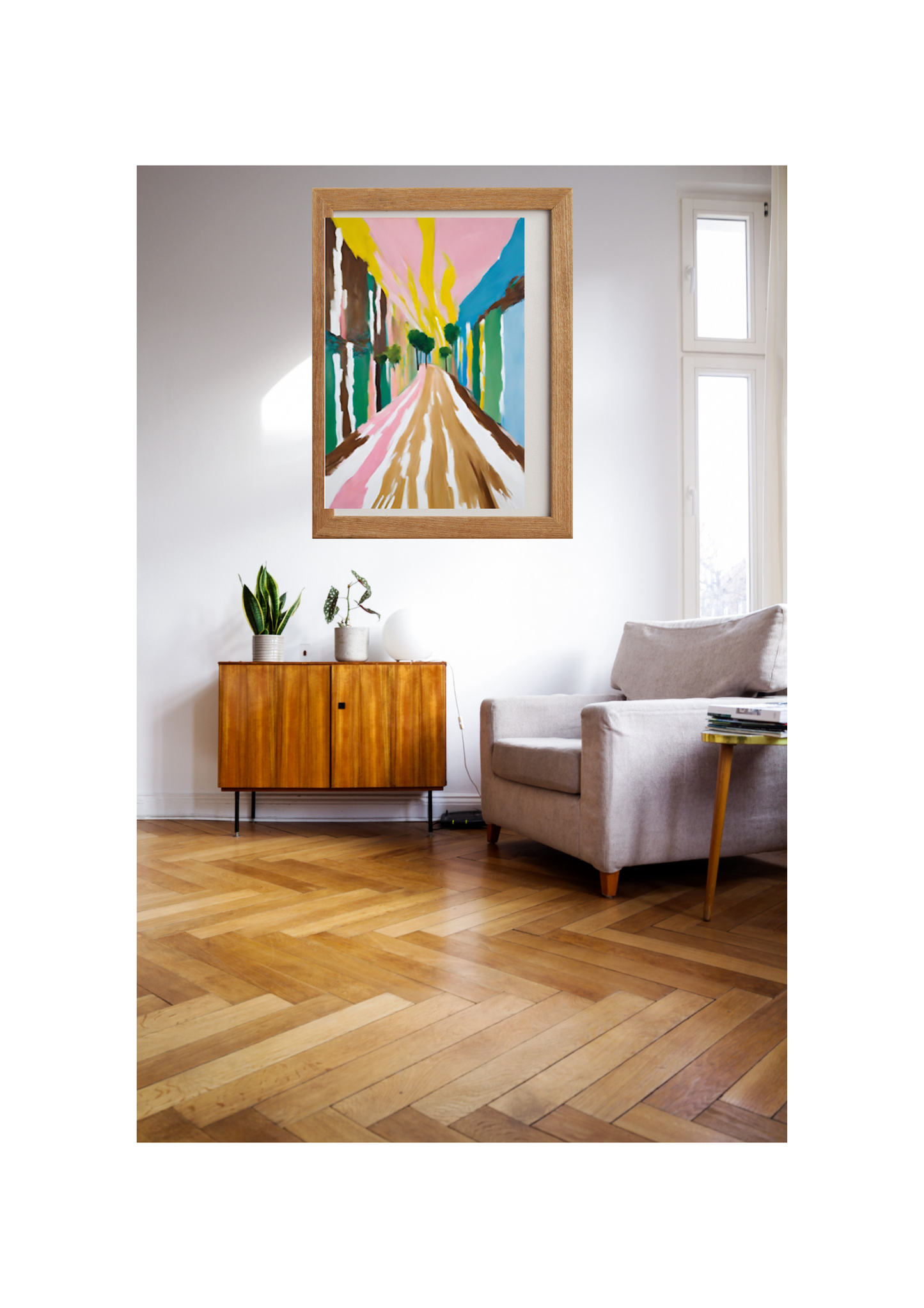 Colourful Abstract-Landscape. original Art- Giclée Print.