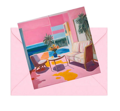 Abstract Roomscape With Sea Views Giclée art print wall décor