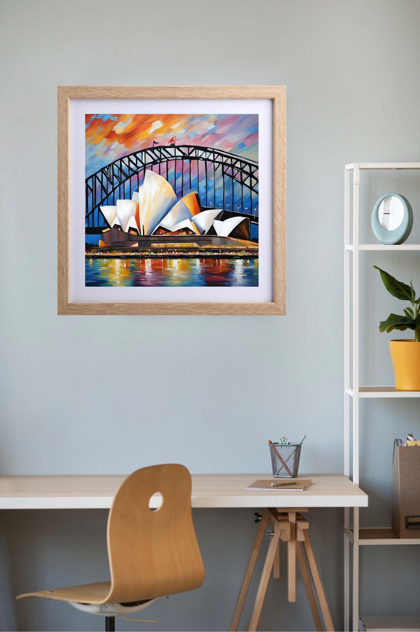 Sydney Harbour Bridge  And Opera House - Original Colourful - Giclée Art Print