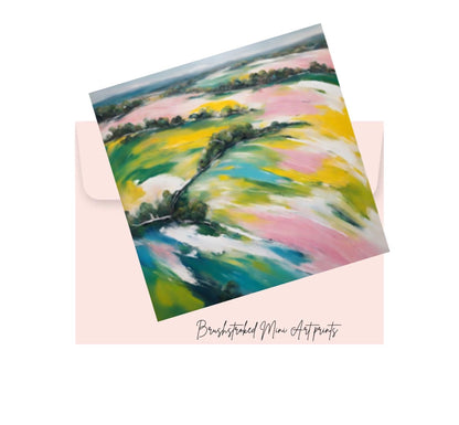 colourful abstract australian landscape giclée art print
