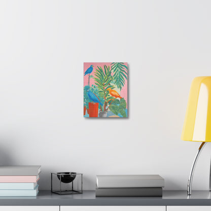 canvas art print birds and trees