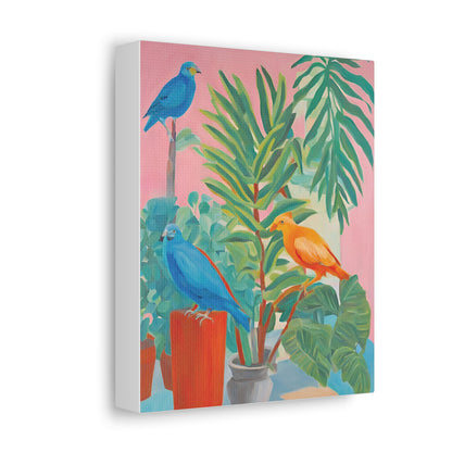 birds trees canvas art print