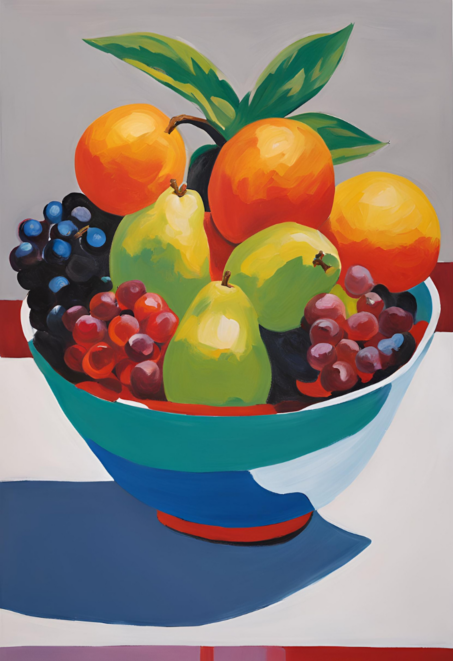 Colourful Still Life Fruit In Bowl- Original Giclée Art Print.