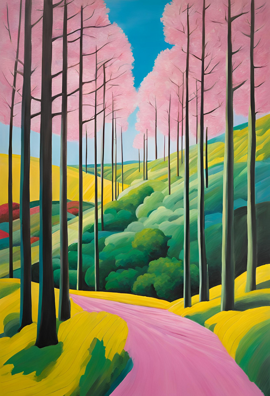 Colourful Landscape- Original Giclée Art Print.